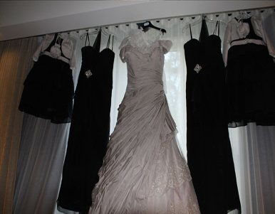 Gown and bridemaids dresses