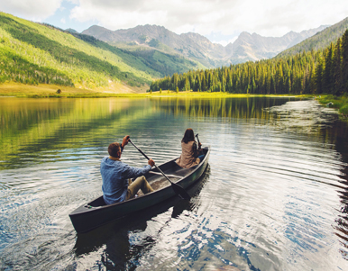 Canoeing in the wild waters of Canada
